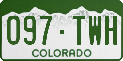CO license plate 097TWH