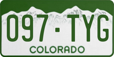 CO license plate 097TYG
