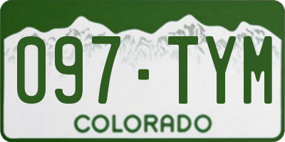 CO license plate 097TYM