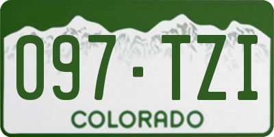 CO license plate 097TZI