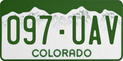 CO license plate 097UAV