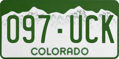CO license plate 097UCK