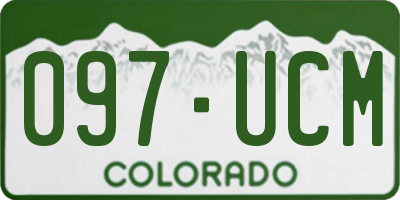 CO license plate 097UCM