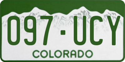 CO license plate 097UCY