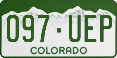 CO license plate 097UEP