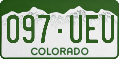 CO license plate 097UEU