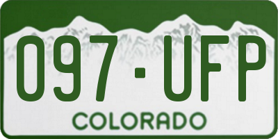 CO license plate 097UFP