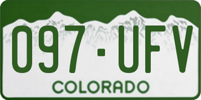 CO license plate 097UFV