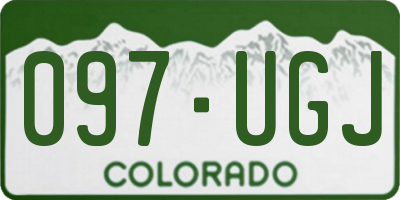 CO license plate 097UGJ