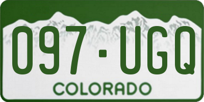 CO license plate 097UGQ