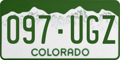 CO license plate 097UGZ