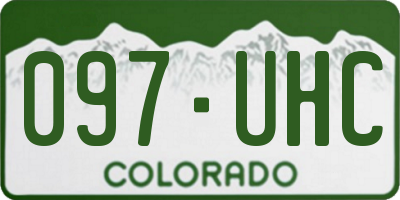 CO license plate 097UHC