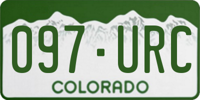 CO license plate 097URC