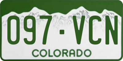 CO license plate 097VCN