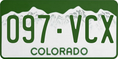 CO license plate 097VCX