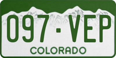 CO license plate 097VEP