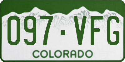 CO license plate 097VFG