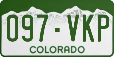 CO license plate 097VKP