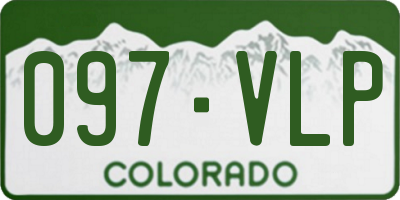 CO license plate 097VLP