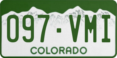 CO license plate 097VMI