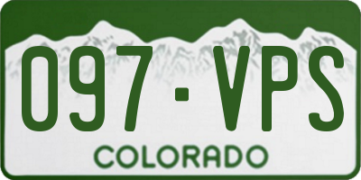 CO license plate 097VPS