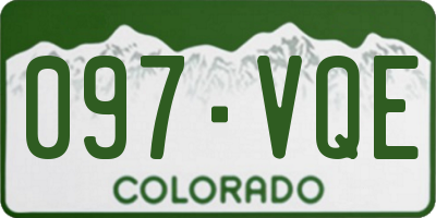 CO license plate 097VQE