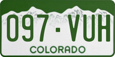 CO license plate 097VUH
