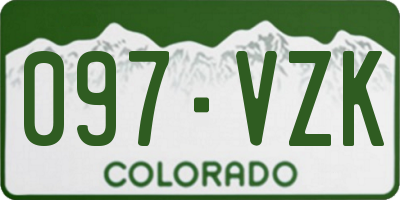 CO license plate 097VZK
