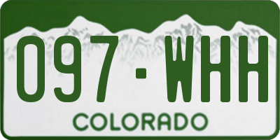 CO license plate 097WHH
