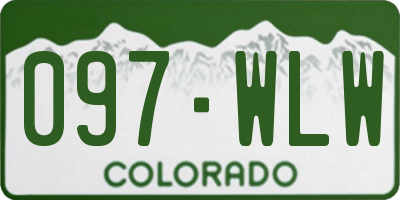 CO license plate 097WLW