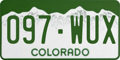 CO license plate 097WUX