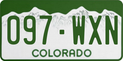 CO license plate 097WXN