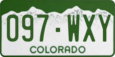 CO license plate 097WXY