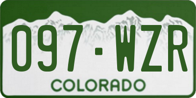 CO license plate 097WZR