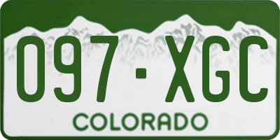CO license plate 097XGC