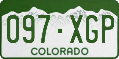 CO license plate 097XGP