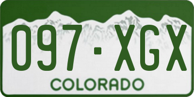 CO license plate 097XGX