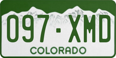 CO license plate 097XMD