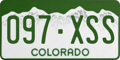 CO license plate 097XSS