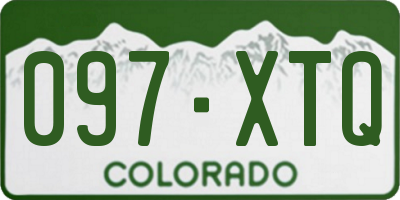 CO license plate 097XTQ