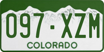 CO license plate 097XZM