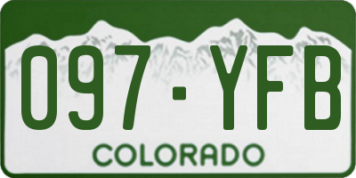 CO license plate 097YFB