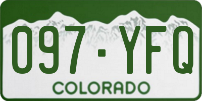 CO license plate 097YFQ