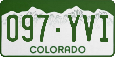 CO license plate 097YVI