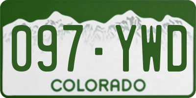 CO license plate 097YWD