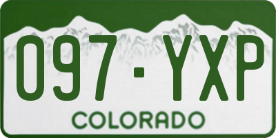 CO license plate 097YXP