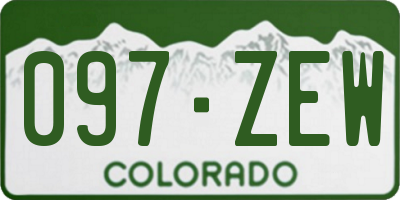 CO license plate 097ZEW