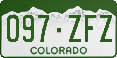 CO license plate 097ZFZ