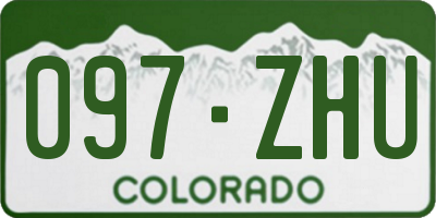 CO license plate 097ZHU