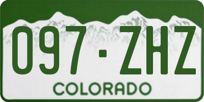 CO license plate 097ZHZ